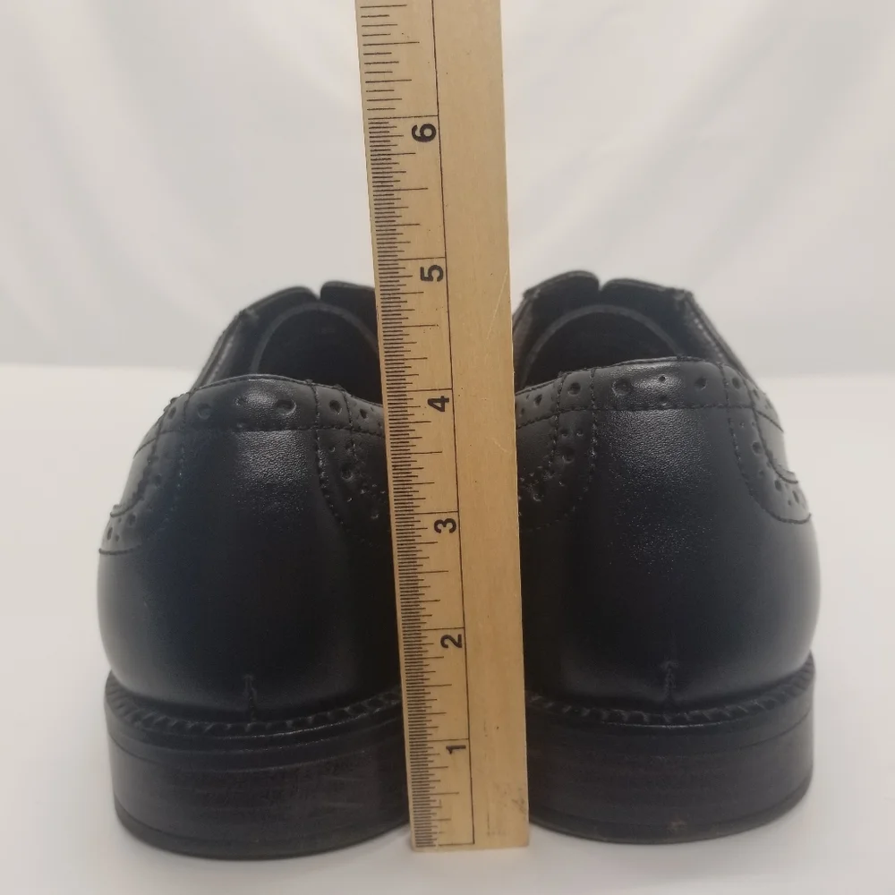 Dockers Wycliff Mens Size 12 Black Faux Leather Oxford Derby Wing-Tip